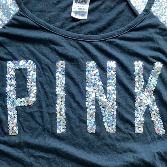 Victoria’s Secret pink M black sequins - Picture 2 of 4